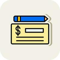 Cheque Vector Icon Design