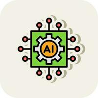 Artificial intelligence Vector Icon Design