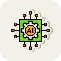 Artificial intelligence Vector Icon Design