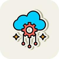 Cloud intelligence Vector Icon Design