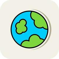 Planet earth Vector Icon Design