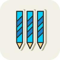 Color pencils Vector Icon Design