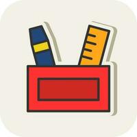 Pencil case Vector Icon Design