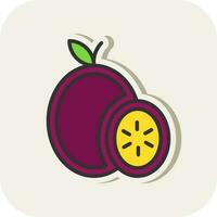 pasión Fruta vector icono diseño