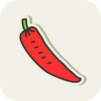 Chilli Vector Icon Design