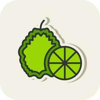 Kaffir lime Vector Icon Design