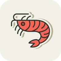 Shrimp Vector Icon Design