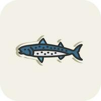 Mackerel Vector Icon Design