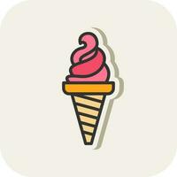 diseño de icono de vector de helado