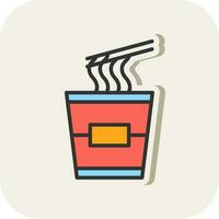 Instant noodles Vector Icon Design