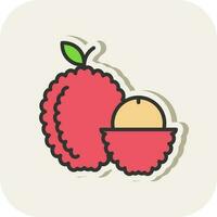 lychee vector icono diseño