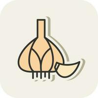 Garlic Vector Icon Design