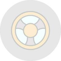 Steering wheel Vector Icon Design