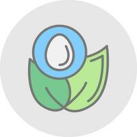 Organic eggs Vector Icon Design