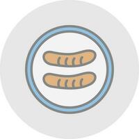 Sausage Vector Icon Design