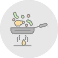 Stir fry Vector Icon Design