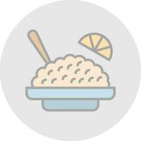 American fried rice Vector Icon Design