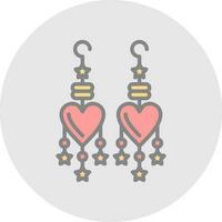 Earrings Vector Icon Design