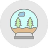 bola de nieve vector icono diseño