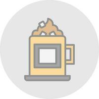 Hot chocolate Vector Icon Design