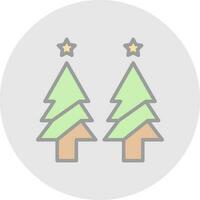 diseño de icono de vector de árbol de navidad