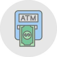 Atm machine Vector Icon Design