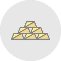 Gold bars Vector Icon Design