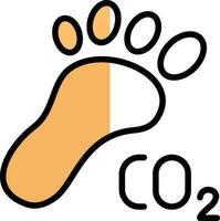 Carbon footprint Vector Icon Design