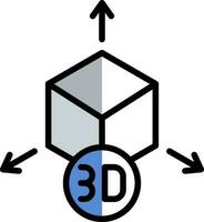 diseño de icono de vector de modelo 3d