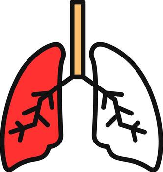 diseño de icono de vector de pulmones
