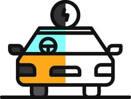 Hybrid car Vector Icon Design