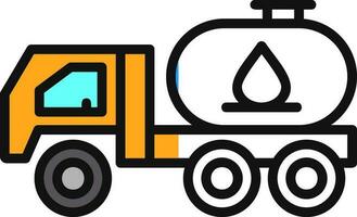 Tanker truck Vector Icon Design