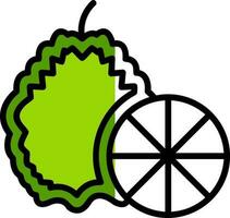 Kaffir lime Vector Icon Design