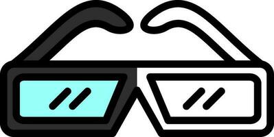 3d glasses Vector Icon Design