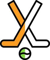 diseño de icono de vector de palo de hockey