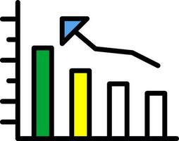 Bar graph Vector Icon Design