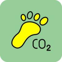 Carbon footprint Vector Icon Design