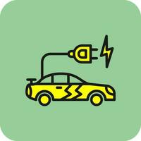 diseño de icono de vector de coche eléctrico