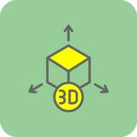 diseño de icono de vector de modelo 3d