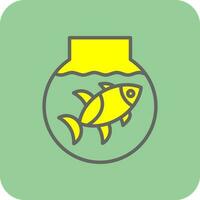 Fish bowl Vector Icon Design