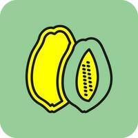 Papaya Vector Icon Design