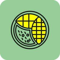 Mango sticky rice Vector Icon Design