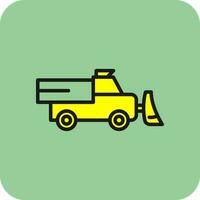 Snowplow Vector Icon Design