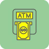 Atm machine Vector Icon Design