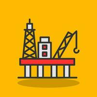 Oil platform Vector Icon Design