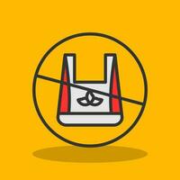 No plastic bags Vector Icon Design