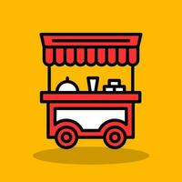 Food cart Vector Icon Design