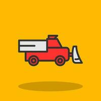 Snowplow Vector Icon Design