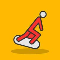 Snowboarding Vector Icon Design