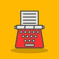 Typewriter Vector Icon Design